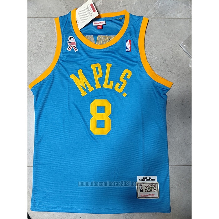Camiseta Los Angeles Lakers Kobe Bryant #8 Mitchell & Ness 2001-02 Azul